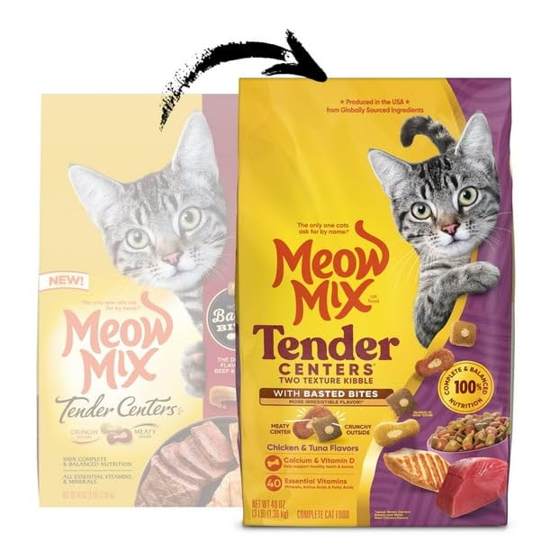 FYNORI Tender Centers with Basted Bites, Chicken and Tuna Flavored Dry Cat Food, 3-Pound, Contains All Essential Vitamins and Minerals