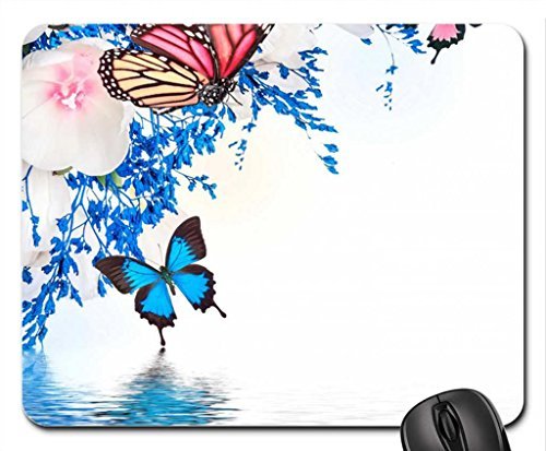ToLuL Flowers & Butterflies Mouse Pad, Mousepad (Flowers Mouse Pad)