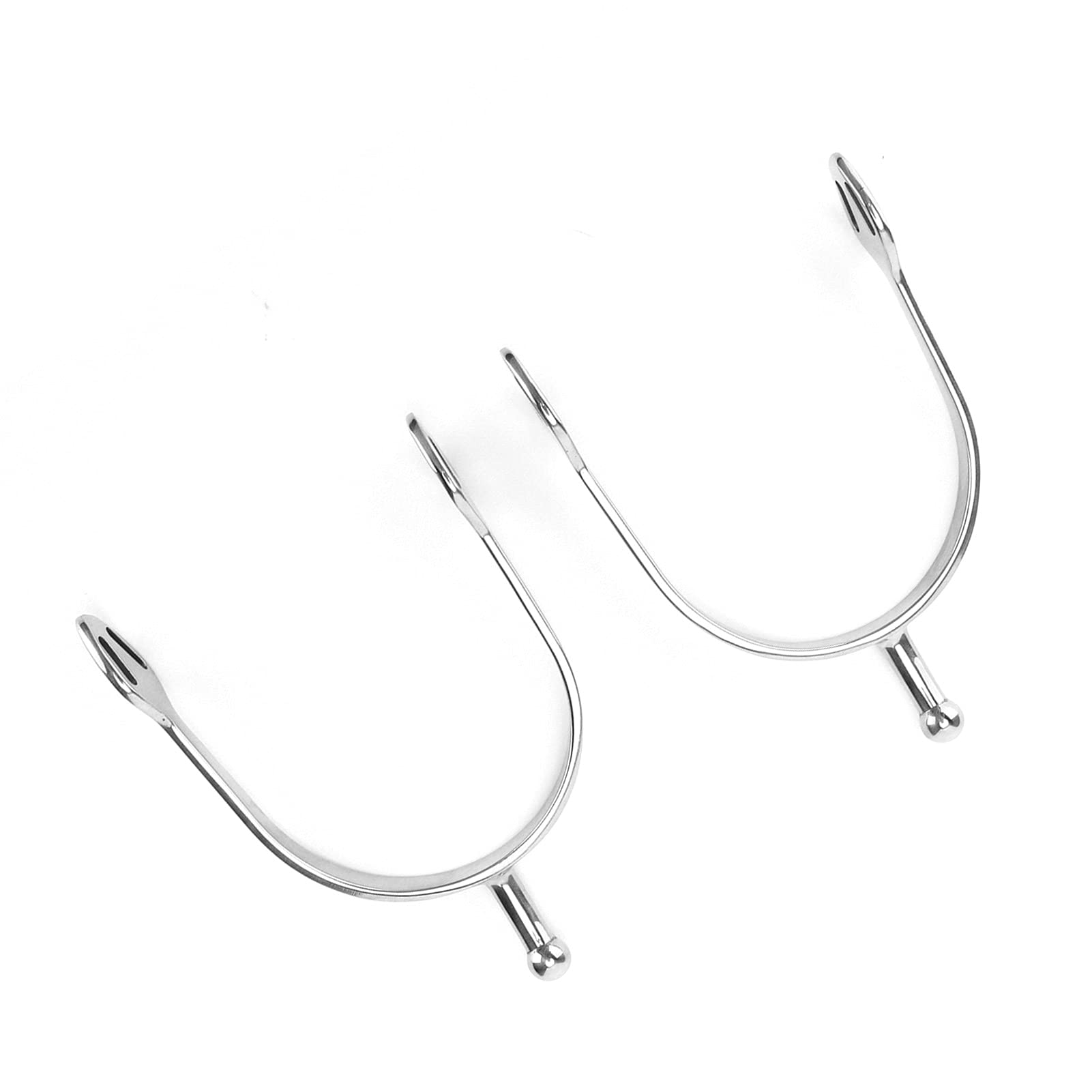 2Pcs Edelstahl Sporen Rundkopf Englischer Sporn 5.1x3.5in Sicher Zum Pferd für Horsemanship-Liebhaber