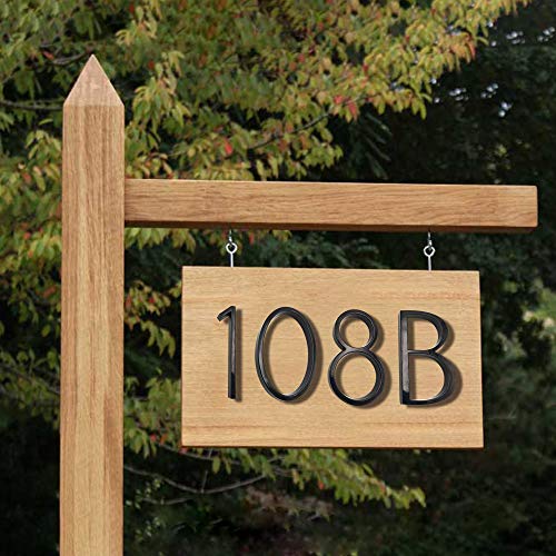5 Inch House Numbers- Home Address Numbers or Mailbox Numbers/Floating Street Door Numbers/Zinc Alloy, Black, Letter A - Thumbnail 4