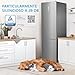 Midea No Frost Combi Refrigerator 59.5 cm Wide x 201 cm High | Stainless Steel | Free Installation 247 L + 83 L Freezer Compartment - Energy Saving Fridge with Vertical Freezer, No Frost