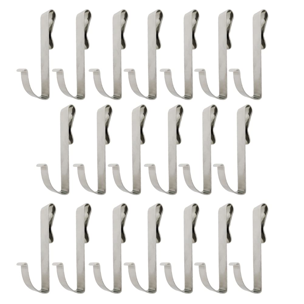 glrovazas J Shaped Hook Hanger Clip-on Hook, Hanging Sink Grid Hook, Wire Rack Hook, Used for Kitchen,Bedroom,Office,Wire Shelf 20 Pcs