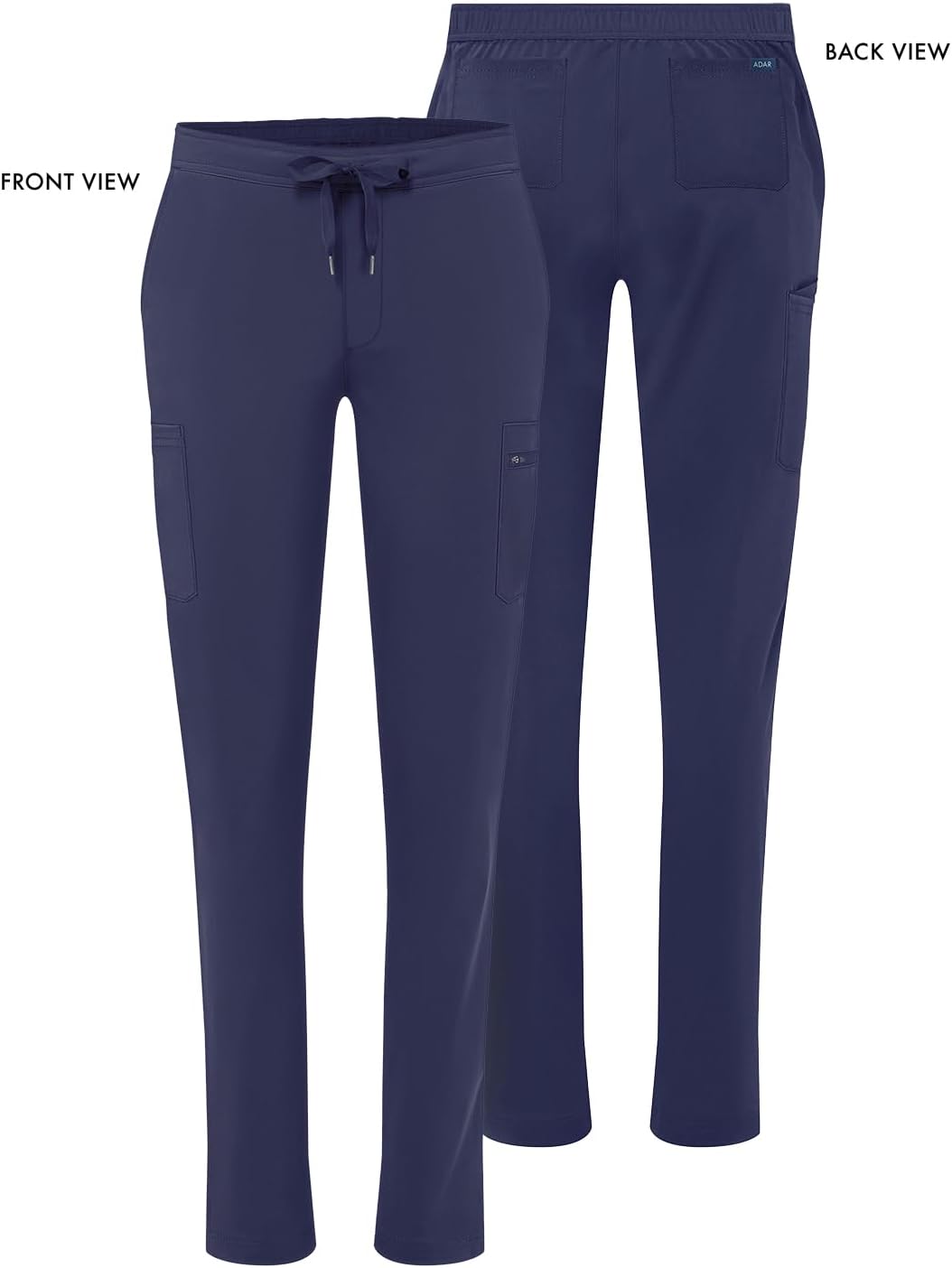 Adar Addition Scrubs for Women - Skinny Leg Cargo Drawstring Scrub Pants - Image 5