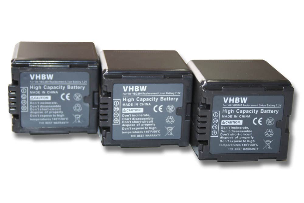 2x Batteria Ricaricabile Vhbw Per Panasonic NV-GS1/GS3/GS5/GS7/GS8/GS11/GS15 – 1700mAh, 7.2V, Li-Ion, Senza Effetto Memoria