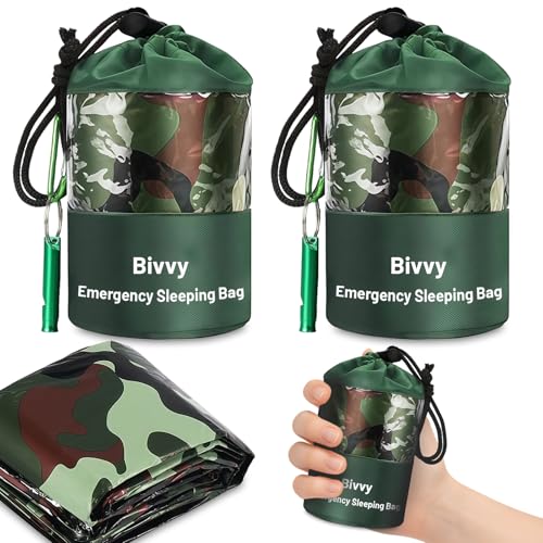 flintronic 2PCS Saco de Dormir Emergencia, 120 * 200cm Mantas Termica de Aluminio, Sacos de Vivac Supervivencia, Mantas Termica de Aluminio, para Cámping, Excursionismo, Trekking