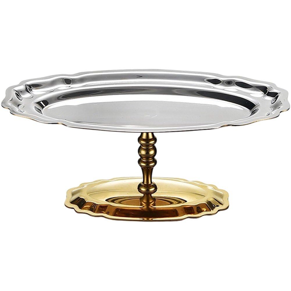 Plateau de service sur pied anti-encombrement pour salades et desserts