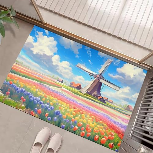 Tapis robuste antidérapant et imperméable pour entrée propre 60x90 cm