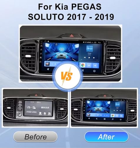 Radio Coche 2 DIN 4G+64G para Kia Soluto 2018 con Mirror Link y Bluetooth 2