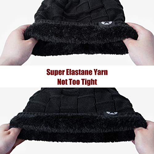 2pezzi Cappello Uomo Invernali, Berretto Uomo Caldo in Maglia, Beanie Sportivi all'Aperto - Image 5