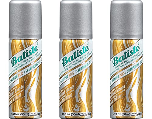 Batiste Dry Shampoo Brilliant Blonde Mini Travel Size 1.6 oz (Pack of 3)