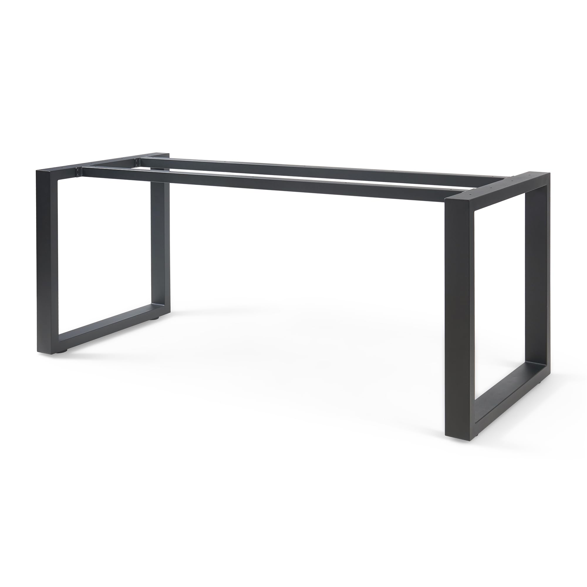 [en.casa] Pata para Mesa de Comedor Vestmalu DIY Forma Rectangular Patas para Muebles Armazón de Mesa Escritorio Salón Cocina con Tornillos de Fijación Ajustables Acero 180x70x72cm - Negro