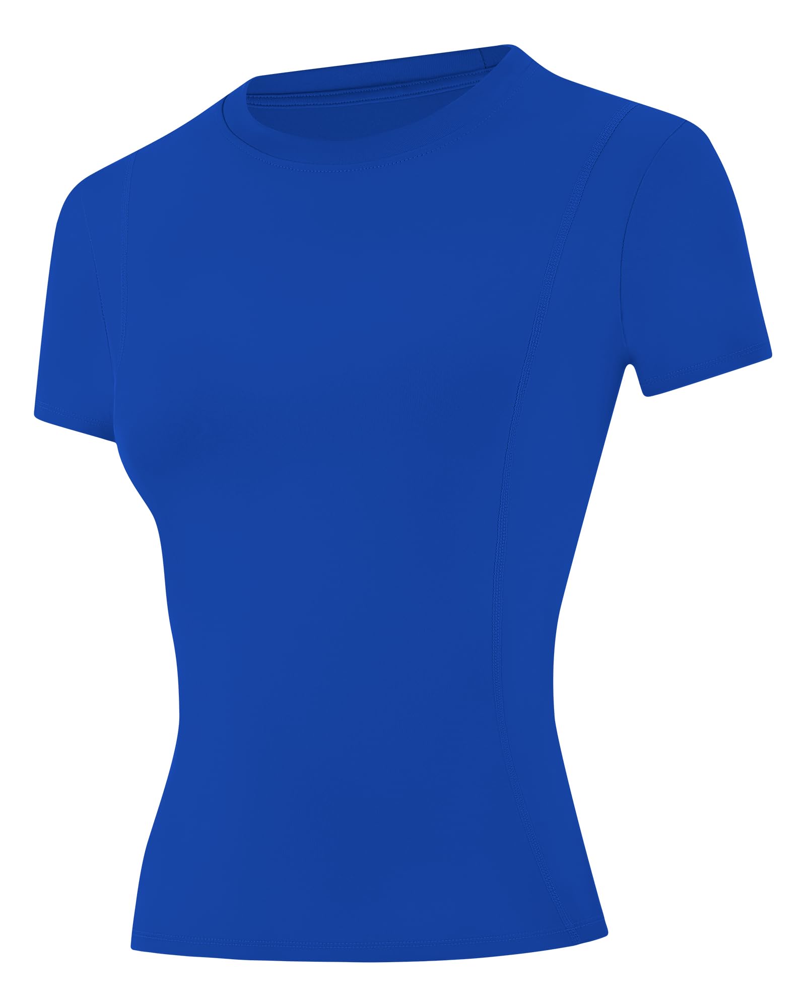 Runhit Kompressionsshirt Damen Kurzarm, Sportshirt mit Klassischem Schulter-Schnitt, Atmungsaktives Funktionsshirt Schnell trocknend, Sport T-Shirt für Fitness Gym Laufen Yoga
