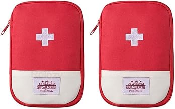 Rolozy 2 Pack Empty Compact Travel First Aid kit Bag Pouch,Mini Portable Medical Bag for Outdoor Home Office Travel Car Bus Camping Hiking Multifunction Emergency Medicine Storage Bag