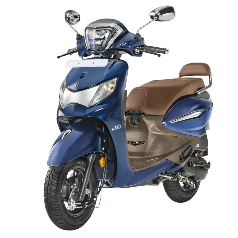 Image of Hero MotoCorp Pleasure+ XTEC 110 ZX Disc Brake OBD2B PEARL BLUE Booking for Ex-Showroom Price