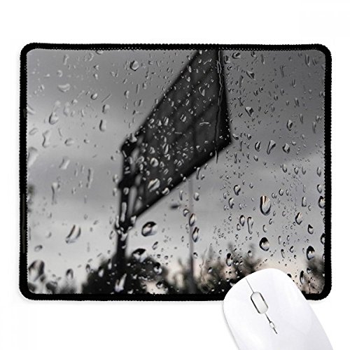 Mousepad negro de lona ideal para escritorios de juego y fotografía lluviosa