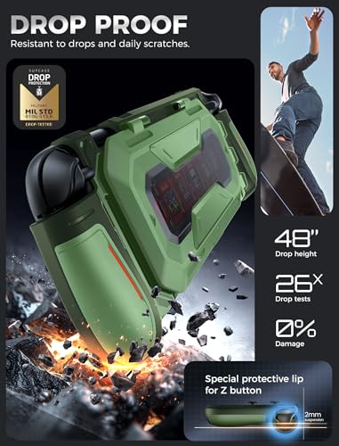 Image of Mumba Dockable for Nintendo Switch 2 Case with Flip Stand, [Titan] Ergonomic Switch 2 Grip Protective Cover Holds 5 Game Cards & 2 TF Cards TPU Accessories and Quick-Release Joy-Con Design
