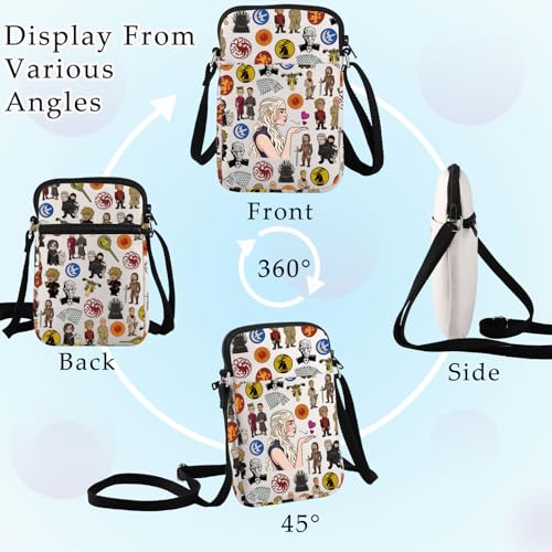 BWWKTOP Daenerys Crossbody Bag Daenerys Fans Gifts Eddard Crossover Shoulder Bag Stark & Targaryen Gift Stark-Inspired Merch3