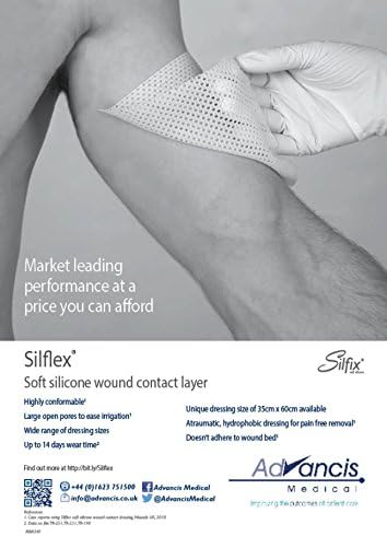 Silflex - Silicone Contact Layer Dressing 5cm x 7cm (x10), 5x7 cm (Pack of 10) - Image 4