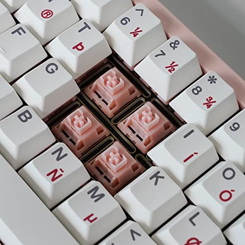 Image of MELETRIX WS Mechanical Keyboard Switches 5 Pins PCB Mount Lubed Linear Switches Pink (35pcs)