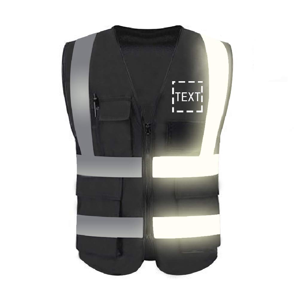 Buy High Visibility Reflective Safety Vest Customize Logo 5 Pockets