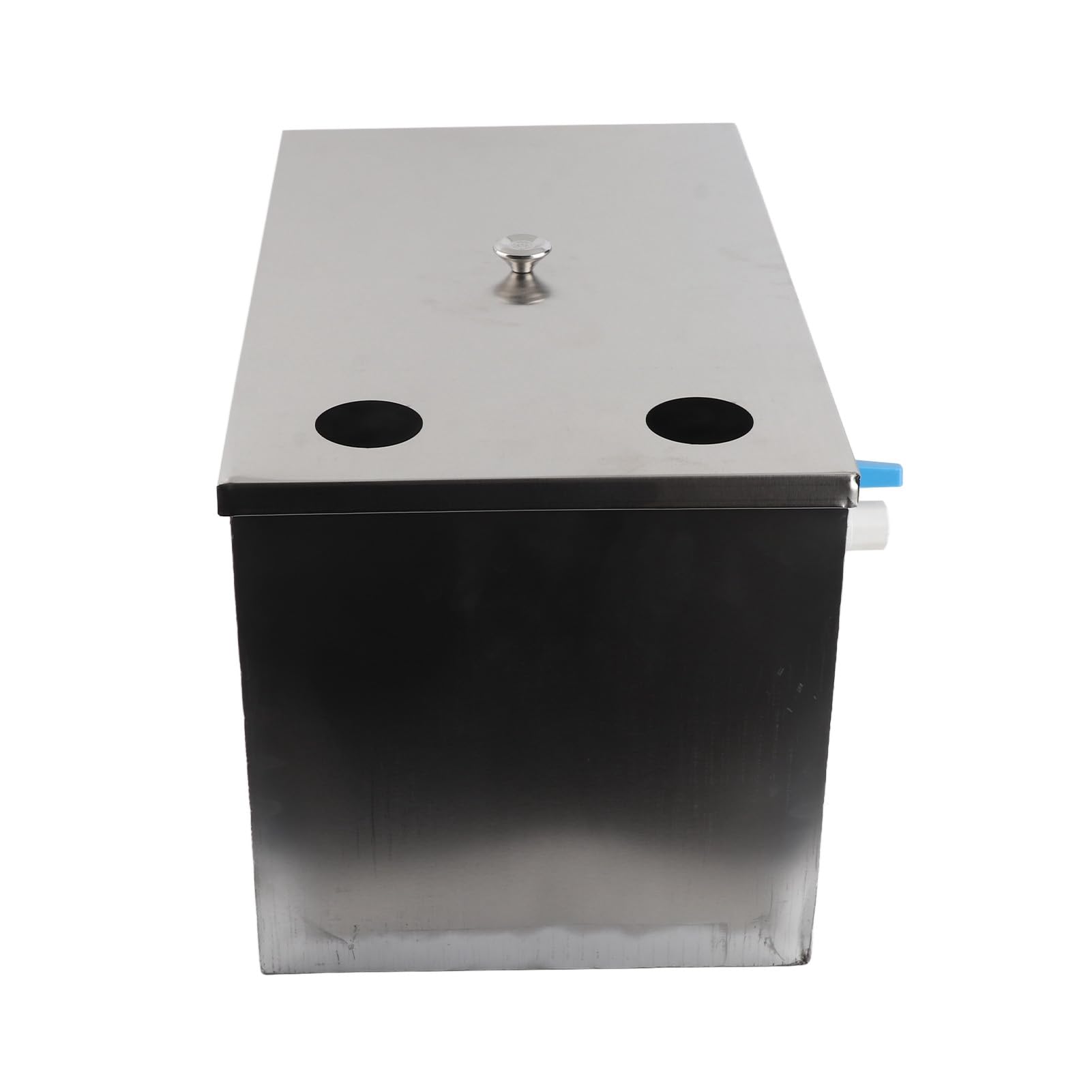 Walfront Piège à Graisse en Acier Inoxydable, Intercepteur de Graisse Commercial 500x300x295mm avec Couvercle de Filtration en 3 étapes, Entrée Supérieure pour Cuisine, Restaurant, Service Alimentaire