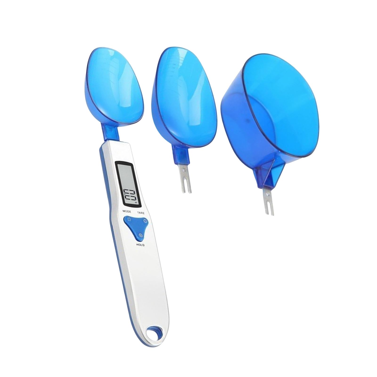 Generico Bilancia da Cucina Digitale Multiuso con 3 misurini, Blue