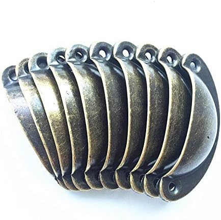 Southst 10PCS Retro Metal Kit Drawer Cabinet Door Box Handle Furniture Knobs Handware Cupboard Antique Iron Handle for Drawer Cabin