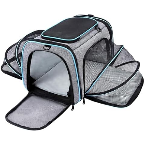 MIZAZBOX Expandable Pet Carrier with Fleece Bed Cover