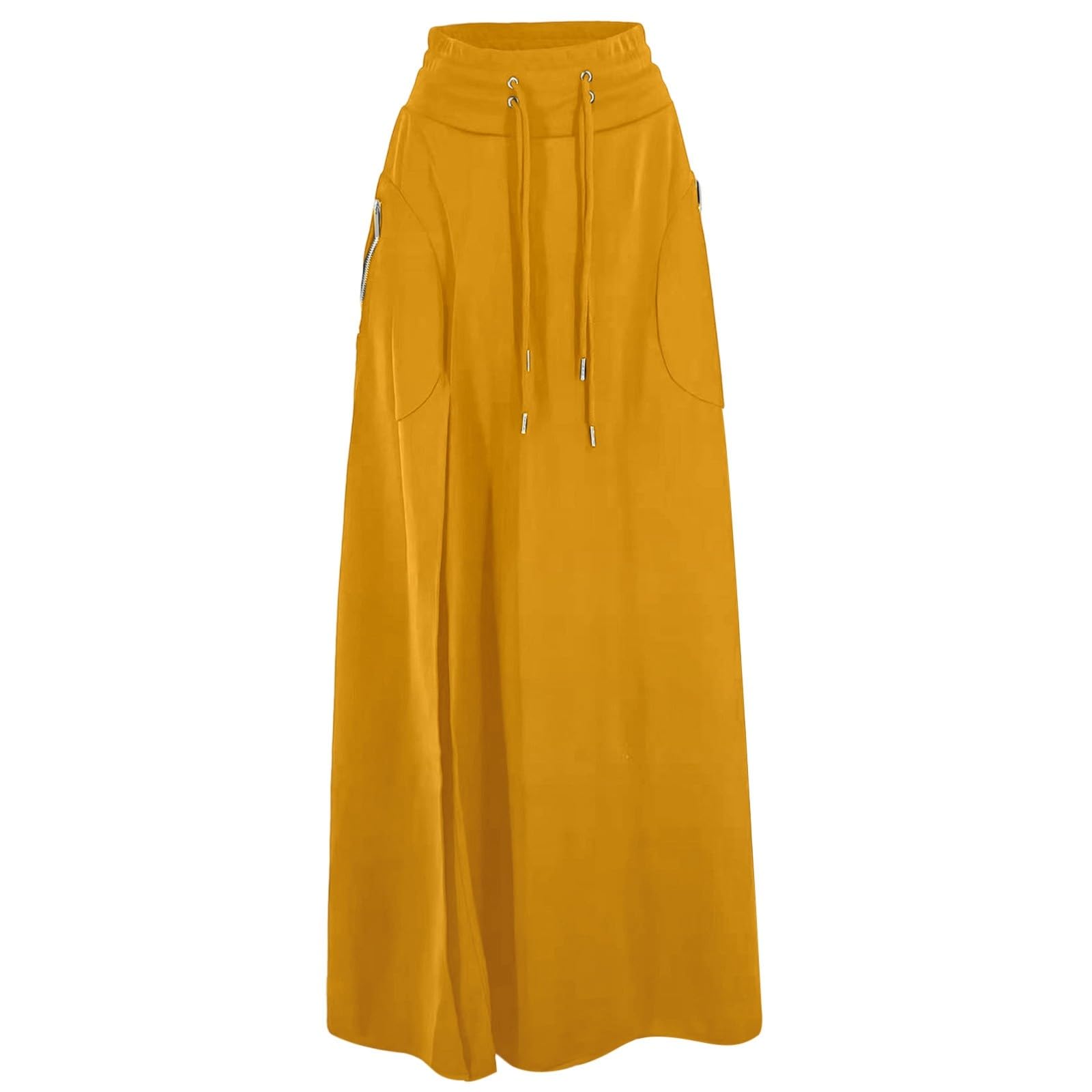 Generisch Tuta da donna elegante in due pezzi, per il tempo libero, a maniche lunghe, con cappuccio e spacco laterale, comoda e morbida, traspirante, tinta unita