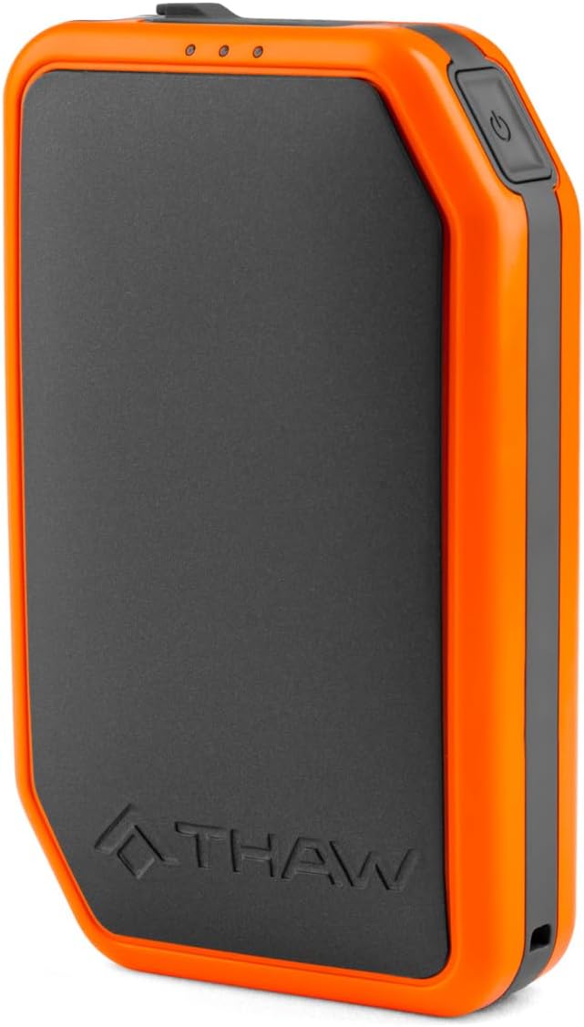 THAW Rechargeable Hand Warmer | 3-in-1 Hand Warmer, Power Bank and Light, 3 Heat Modes, 7 Hours, Double-Sided Heating, Includes Charging Cable