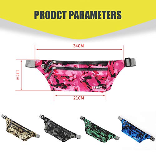 Pacote de cintura, Romacci Moda feminina camuflagem impressa bolsa de cintura esportiva ao ar livre