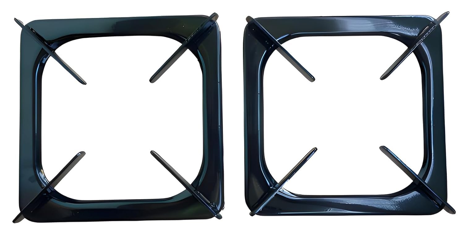 Steel, Black Gas Stove Stand (Set of 2 Pieces) - Butterfly, Surya, Sun Flame.