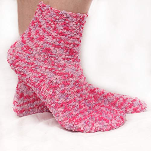 Image of BambooMN Colorful Fuzzy Socks - Assorted Super Soft Warm Microfiber Comfy Home Socks - Value Pack