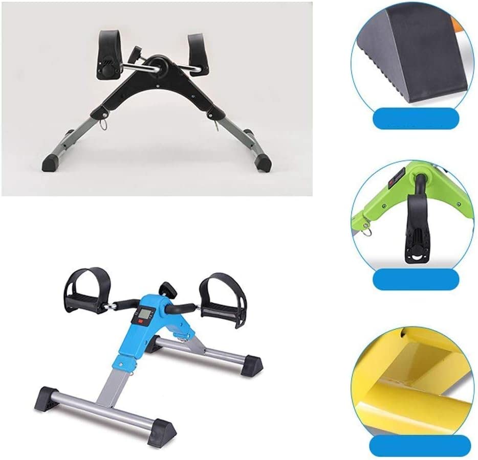 Mini bicicleta plegable para ejercicio portátil verde miniatura 2