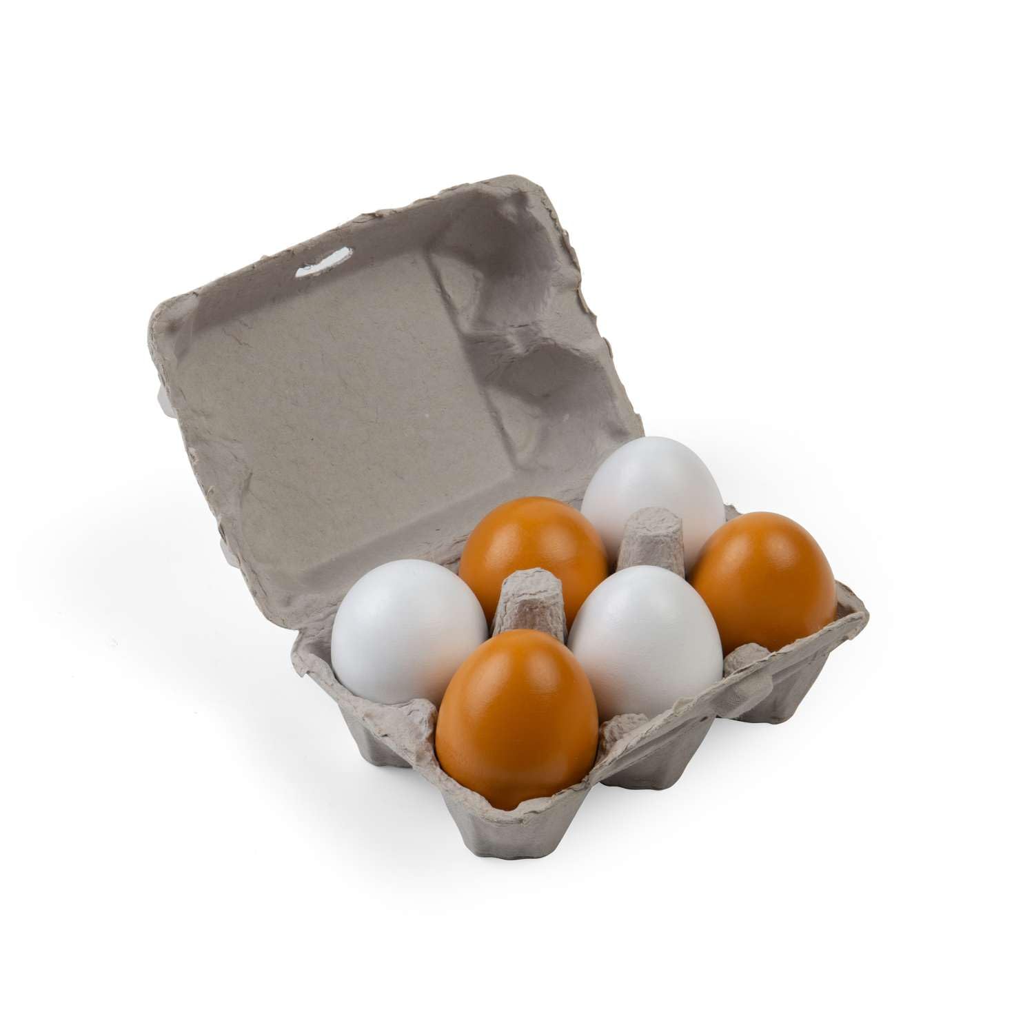 Bigjigs Toys Six Wooden Eggs in Carton