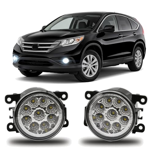 Fog Light Bulb 3.5 Inch Pair LED Front Bumper Fog Driving Lamp Light For Honda CR-V CRV 2012 2013 2014,6000k,Pack of 2