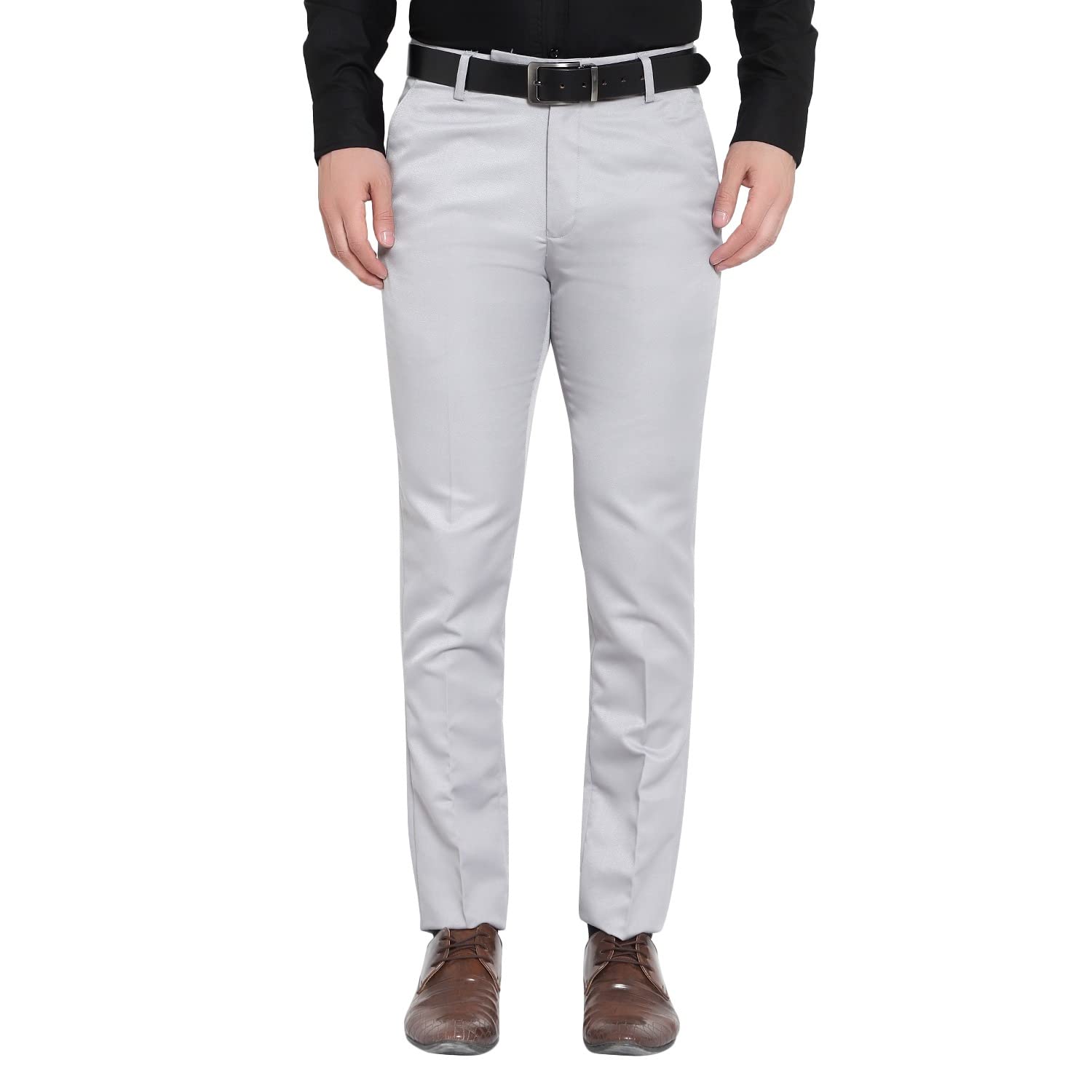 Men Regular Fit Polycotton Trouser Pant's Formal Trouser Casual Trouser Pant |Light Grey | 30-picture-38