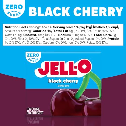 Image of Jell-O Artificially Flavored Gelatin Dessert Mix, 2 Lime, 2 Black Cherry (Variety Pack)
