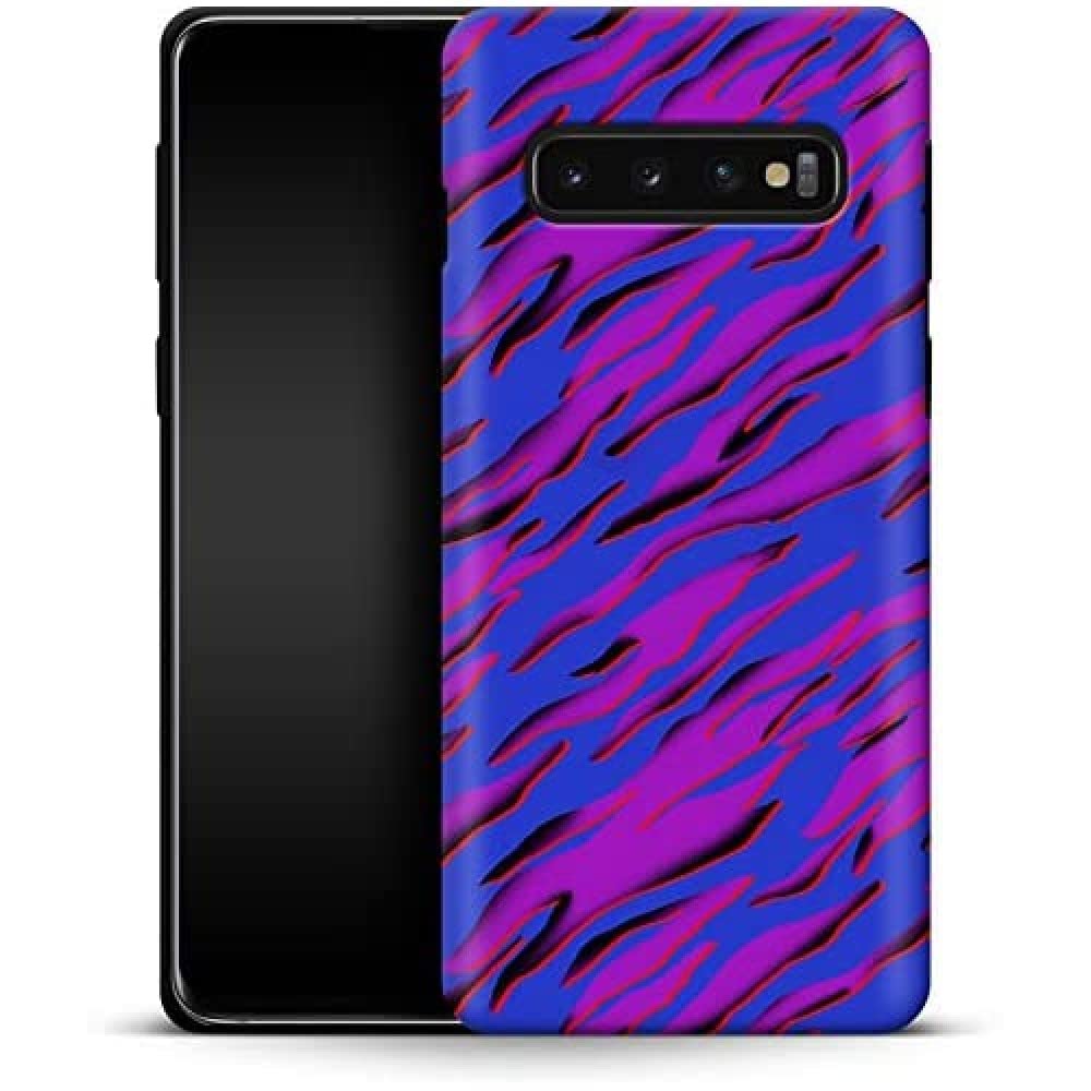 caseableSamsung Galaxy S10 Plus Mobile Phone Case - Premium Protective Case with Shock-Absorbing Inner Layer & Scratch-Resistant Surface - Colourful Design & All-Round Print - Electric Ocean 2 Waves
