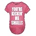 Maternity Kicking Me Smalls Funny T Shirt Pregnancy Announcement Novelty Tee Funny Graphic Pregnancy Tee Baseball Maternity Wear Cool Movie Short Sleeve Pink 3XL