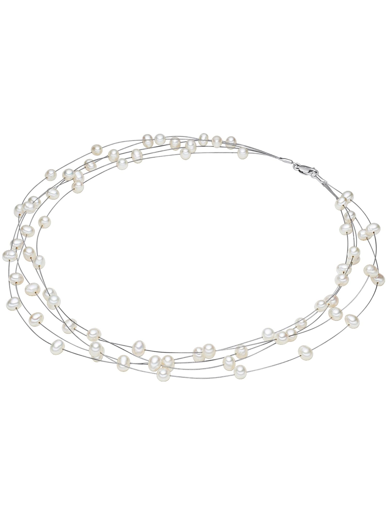 Valero Pearls Collar para Mujer Plata de ley 925 Perlas de agua dulce de cultivo