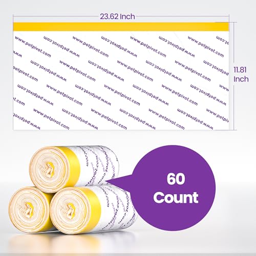 Image of PetPivot Litter Box Liners for AutoScooper 11 Open Top Self Cleaning Litter Box, 3 Rolls 60 pcs