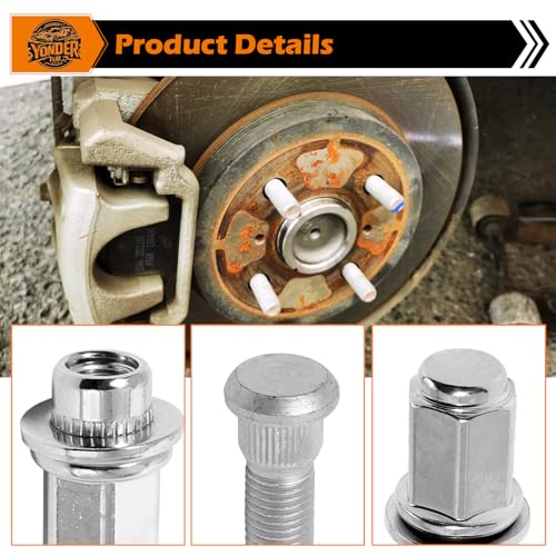 Image of 4PCS M12x1.5 Wheel Studs Lug Nuts Set for Toyota, for Lexus, for Scion, for Pontiac Vibe, 1982-2022 Replaces OE: 611167 + 610266
