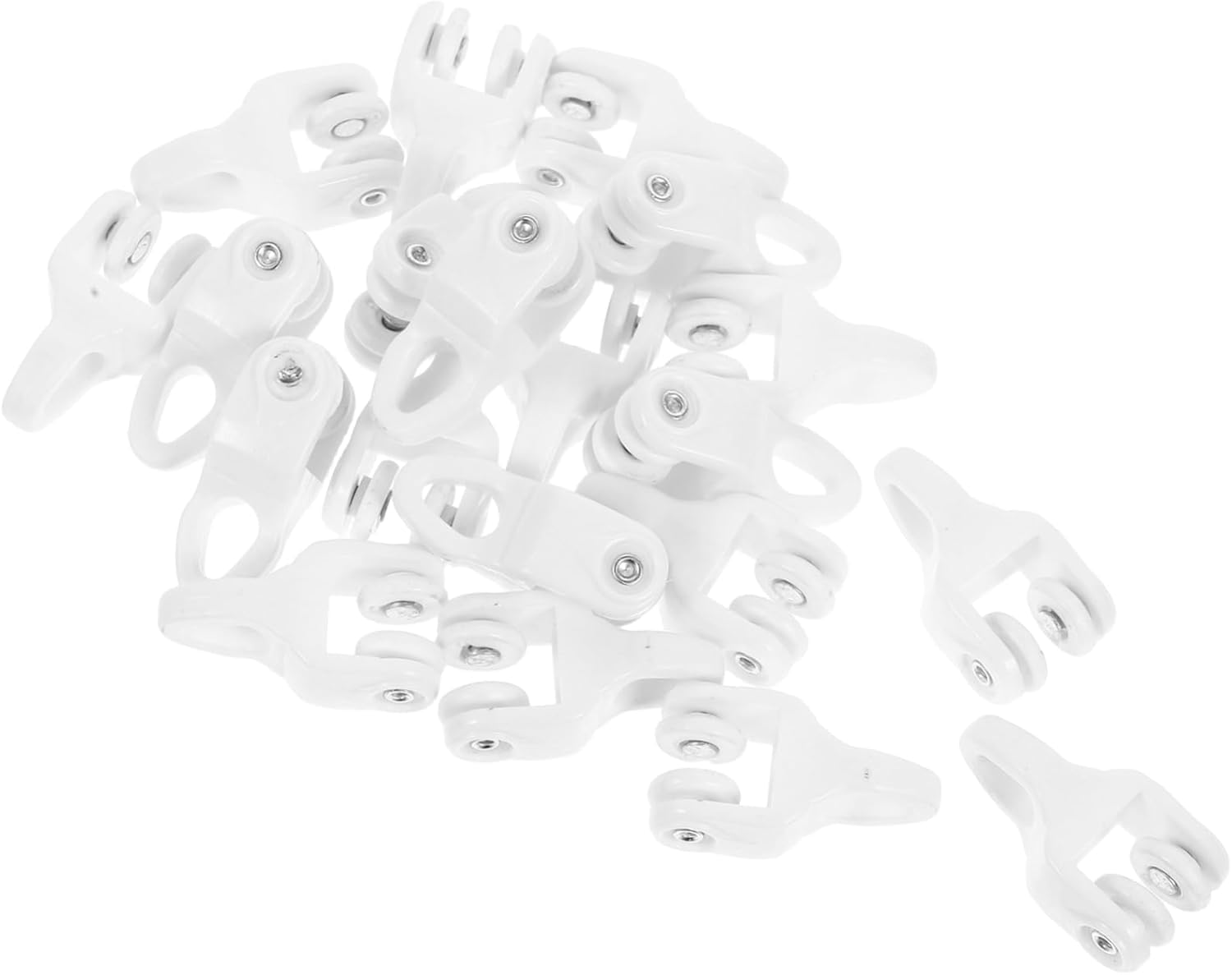Curtain pulley, 20pcs Curtain Glider Hooks Window Shower Tracks Ceiling