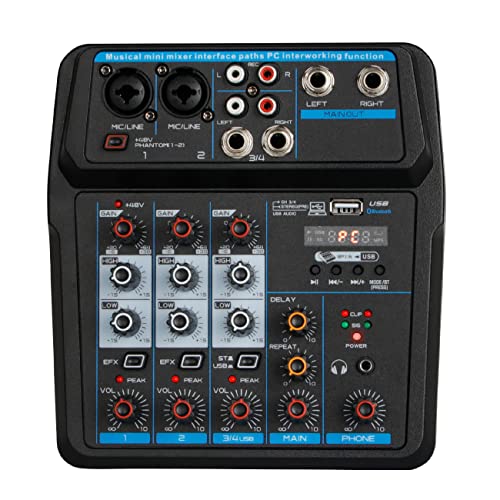 ポータブルミニミキサー4チャンネルDepusheng 新品未使用 Amazon | Mini ポータブル ステレオ 4チャンネル 3.5mm プロ