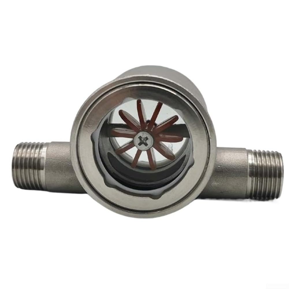 Indicatore di flusso dell'acqua del filo esterno Vetro di vista dell'acciaio inossidabile 304 con la girante per l'ispezione della conduttura di processo industriale DN15-DN50 (DN25)
