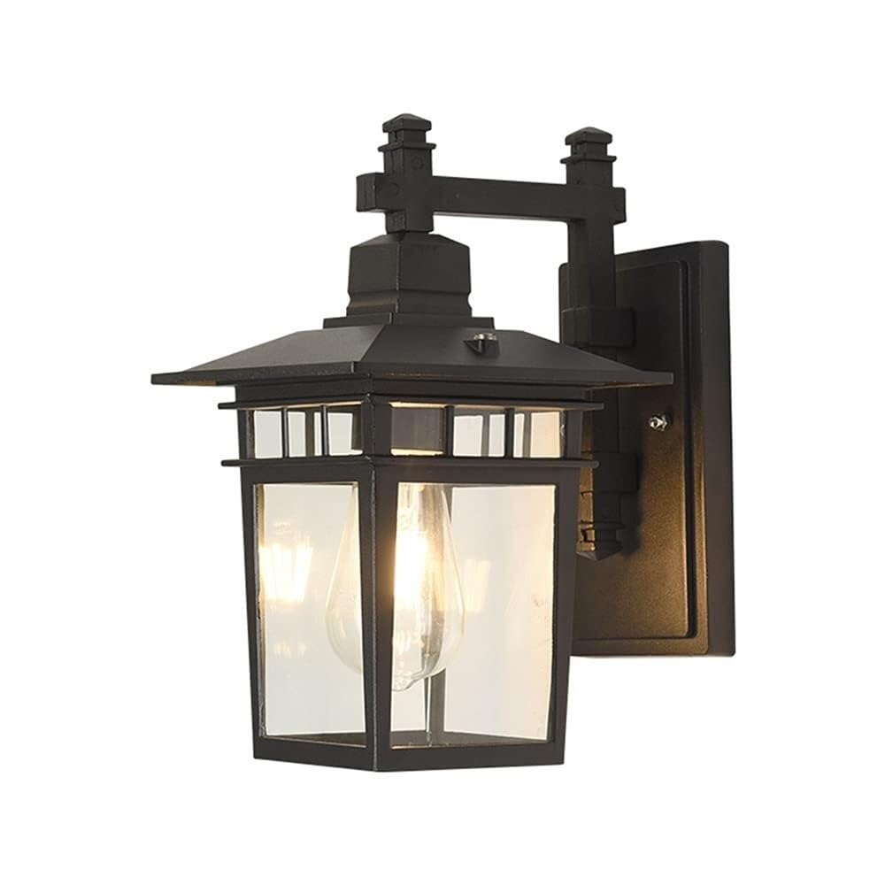 OZBMA Outdoor Wall Light Die-cast Aluminum Square Lamp Frosted Glass Sconce for Patio Pavilion Villa Porch Balcony(36cm/14.1in)