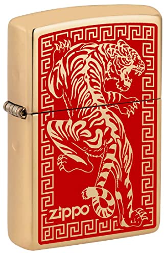 Encendedor Zippo Asian Tiger High Polish Brass miniatura 1
