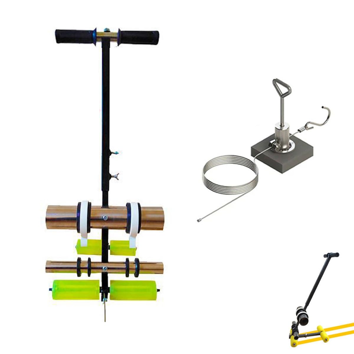asdchZen Hand-Push Tape Sticking Machine, Hand Push Floor Marking Tool,Tape Marking Machine Hand-Push, Manual Floor Tape Applicator With Drawing Circle Kit, For Driveway, Asphal