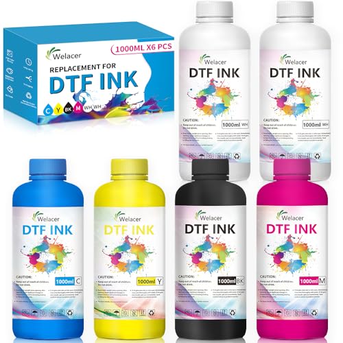 Image of DTF Ink 5Color Kit 1000mlx6 Heat Transfer Ink Refill I3200 ET-8550
